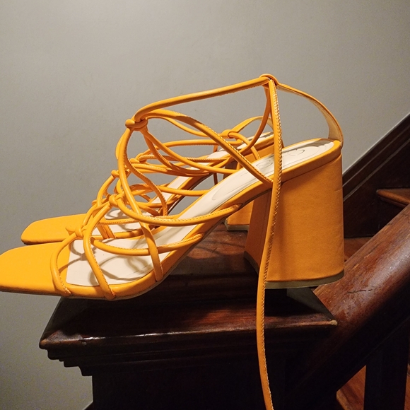 Jessica Simpson Shoes - Jessica Simpson Orange Strappy Heels